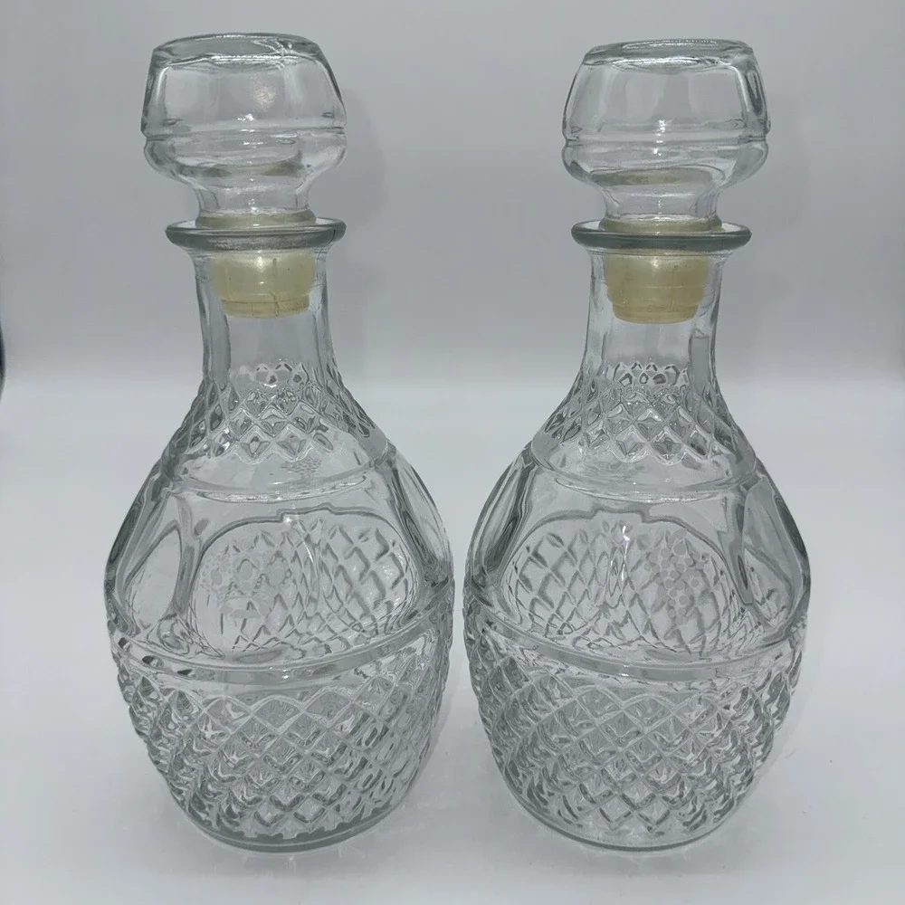 VTG Sovereign‎ House lead crystal decanter apothecary jar grape crown emblem